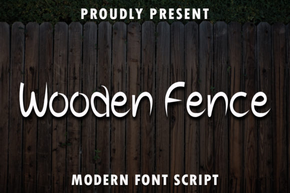 Wooden Fence Font Poster 1