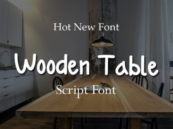 WoodenTable Font Poster 1