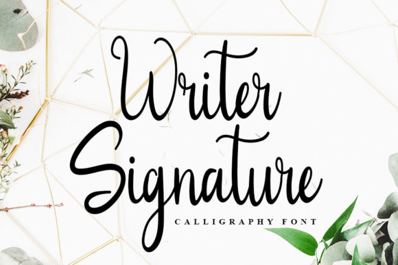 Writer Signature Font Poster 1