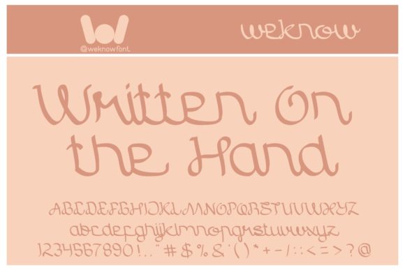 Written on the Hand Font