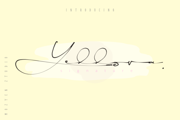 Yellova Signature Font Poster 1