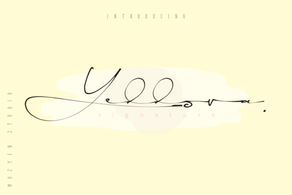 Yellova Signature Font Yellova Signature Font Poster 1