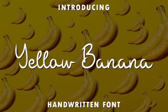 Yellow Banana Font Poster 1