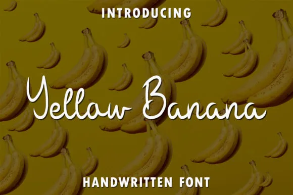 Yellow Banana Font Yellow Banana Font Poster 1