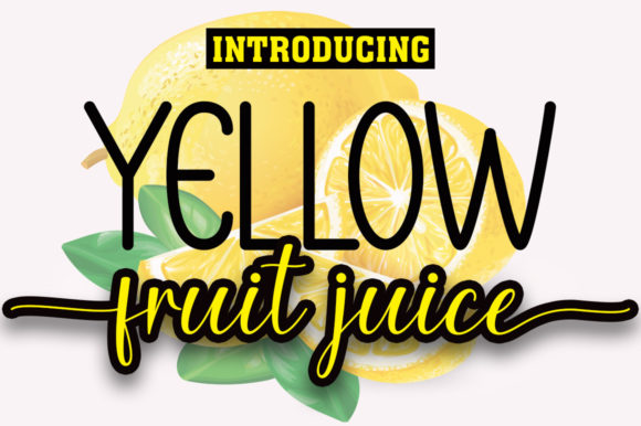 Yellow Fruit Juice Font Poster 1