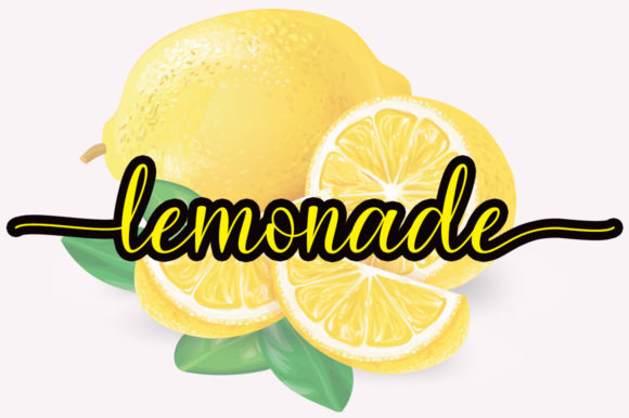 Yellow Fruit Juice Font Poster 2