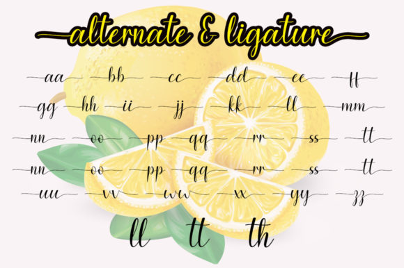 Yellow Fruit Juice Font Poster 5