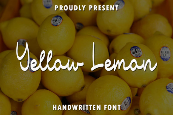 Yellow Lemon Font Poster 1