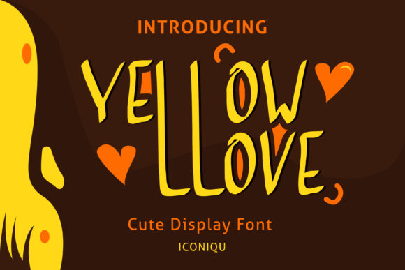 Yellow Love Font Poster 1