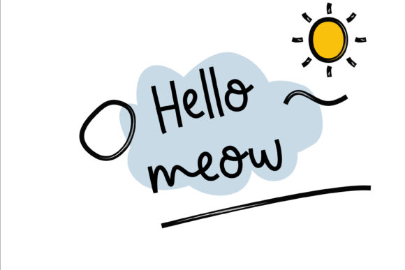 Yellow Meow Font Poster 2