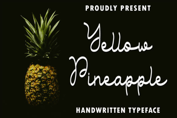 Yellow Pineapple Font Poster 1