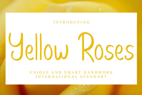 Yellow Roses Font Poster 1