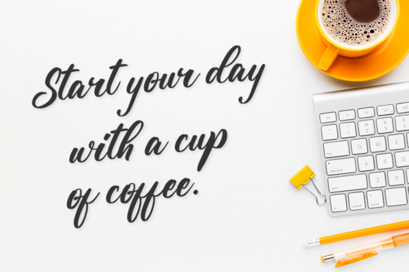 Yellow Sunflower Font Poster 2