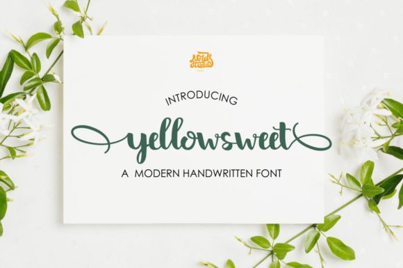 Yellow Sweet Font Poster 1