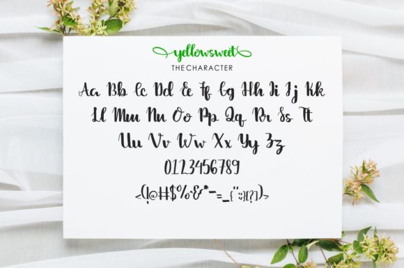 Yellow Sweet Font Poster 2