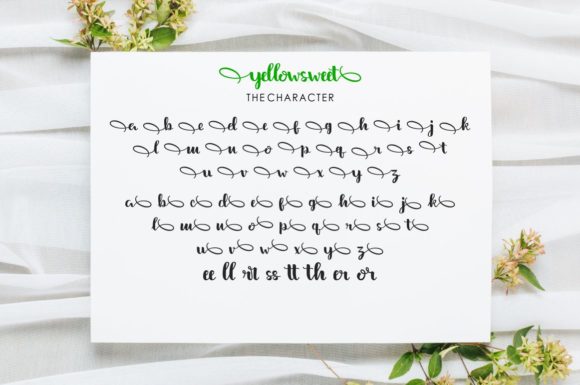 Yellow Sweet Font Poster 7