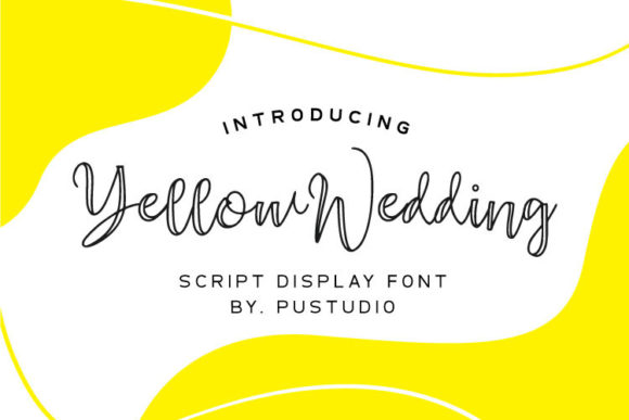 Yellow Wedding Font Poster 1