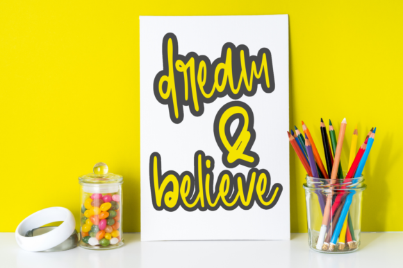 Yellowish Font Poster 4