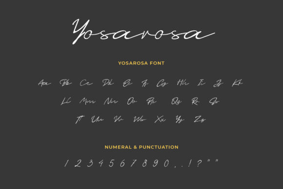 Yosarosa Font Poster 2