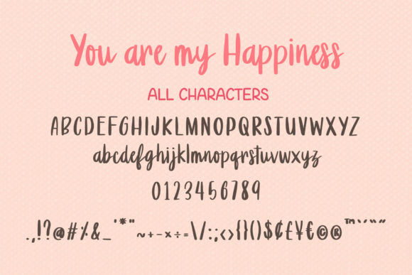You Are My Happiness Font Poster 7