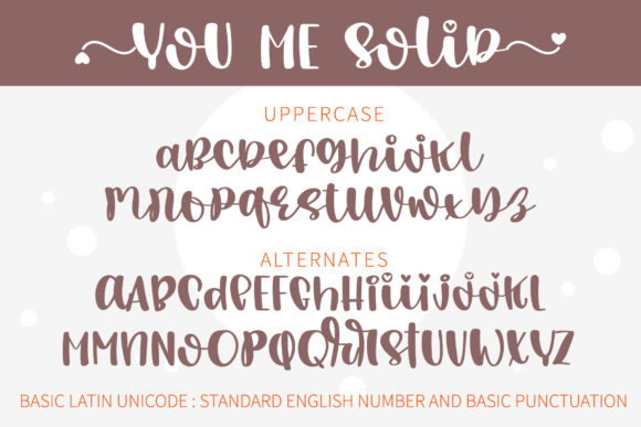 You Me Font Poster 3