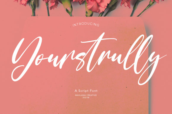 Yourstrully Script Font Poster 1