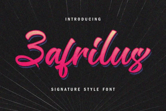 Zafrilus Font Zafrilus Font Poster 1