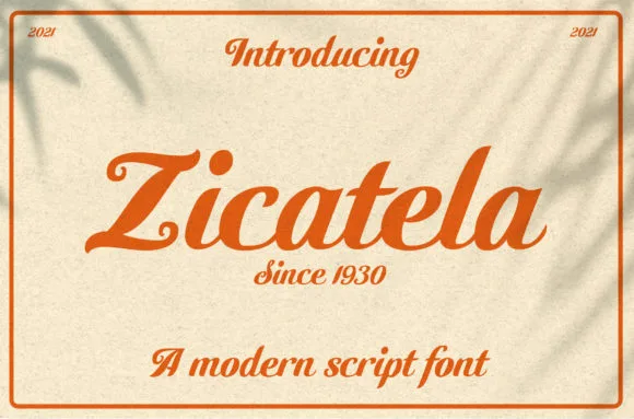 Zicatela Font Zicatela Font Poster 1
