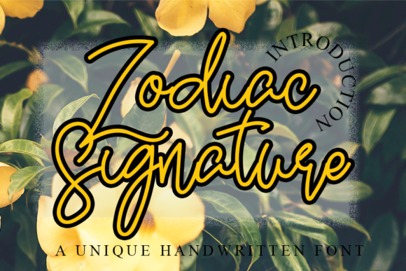 Zodiac Signature Font