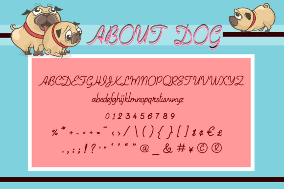 About Dog Font Poster 5
