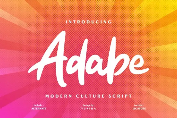 Adabe Font Adabe Font Poster 1
