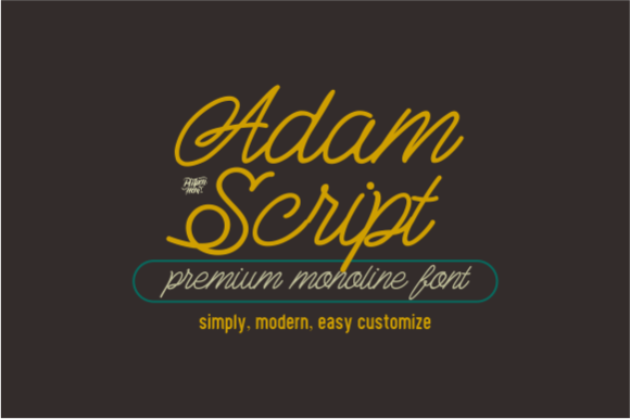 Adam Script Font Poster 1