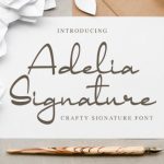 Adelia Signature Font Poster 1