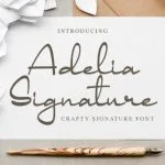 Adelia Signature Font Poster 1