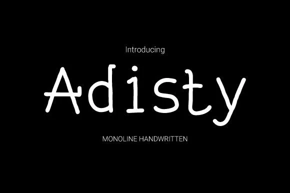 Adisty Font Adisty Font Poster 1
