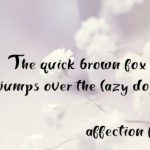 Affection Font Poster 2