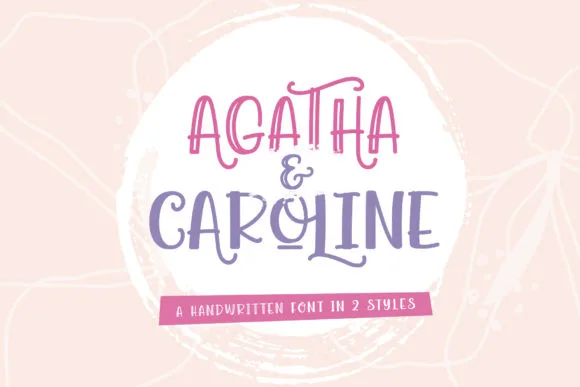 Agatha Caroline Font Poster 1