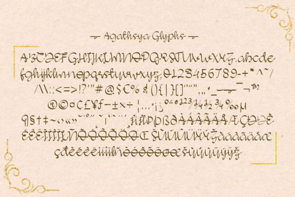 Agathsya Font Poster 2