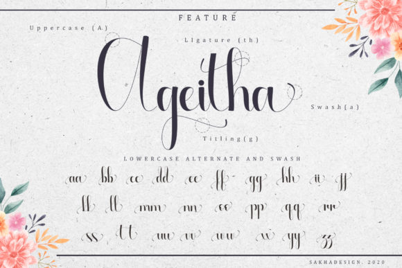 Ageitha Font Poster 7