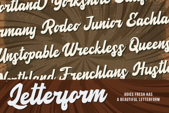 Agies Fresh Font Poster 5