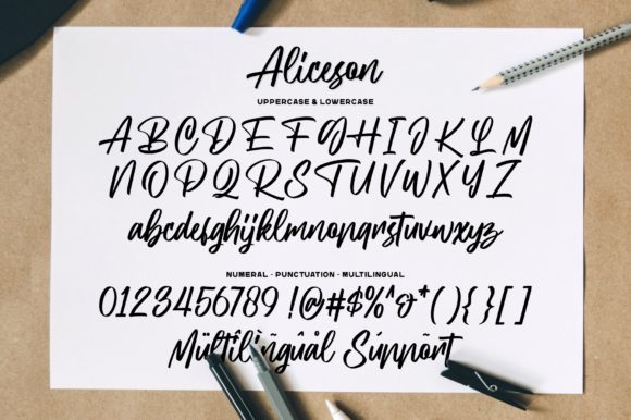 Aliceson Font Poster 5