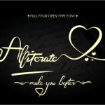 Alliterate Font Poster 1
