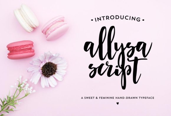 Allysa Script Font Poster 1