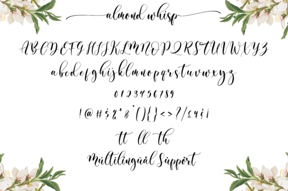 Almond Whisp Font Poster 9