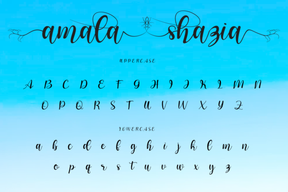 Amala Shazia Font Poster 8