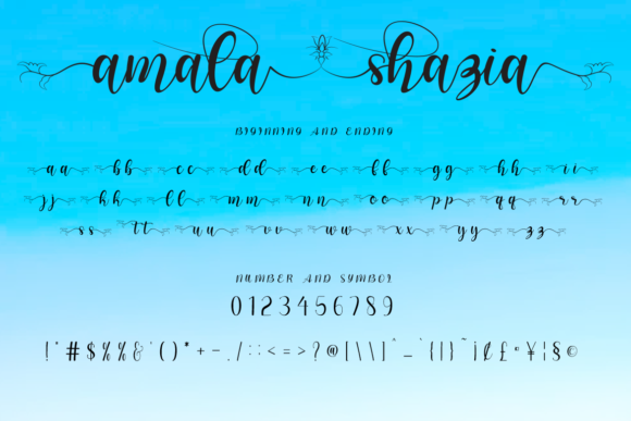 Amala Shazia Font Poster 9