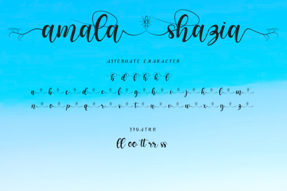 Amala Shazia Font Poster 10