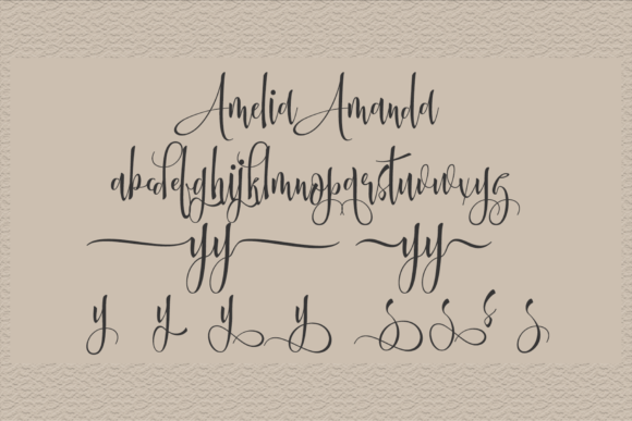Amelia Amanda Font Poster 8