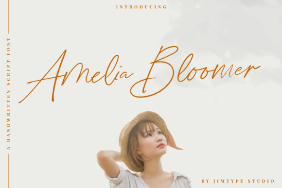 Amelia Bloomer Font Poster 1