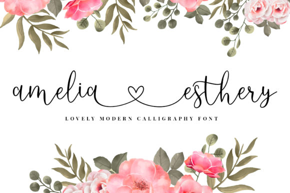 Amelia Esthery Font Poster 1